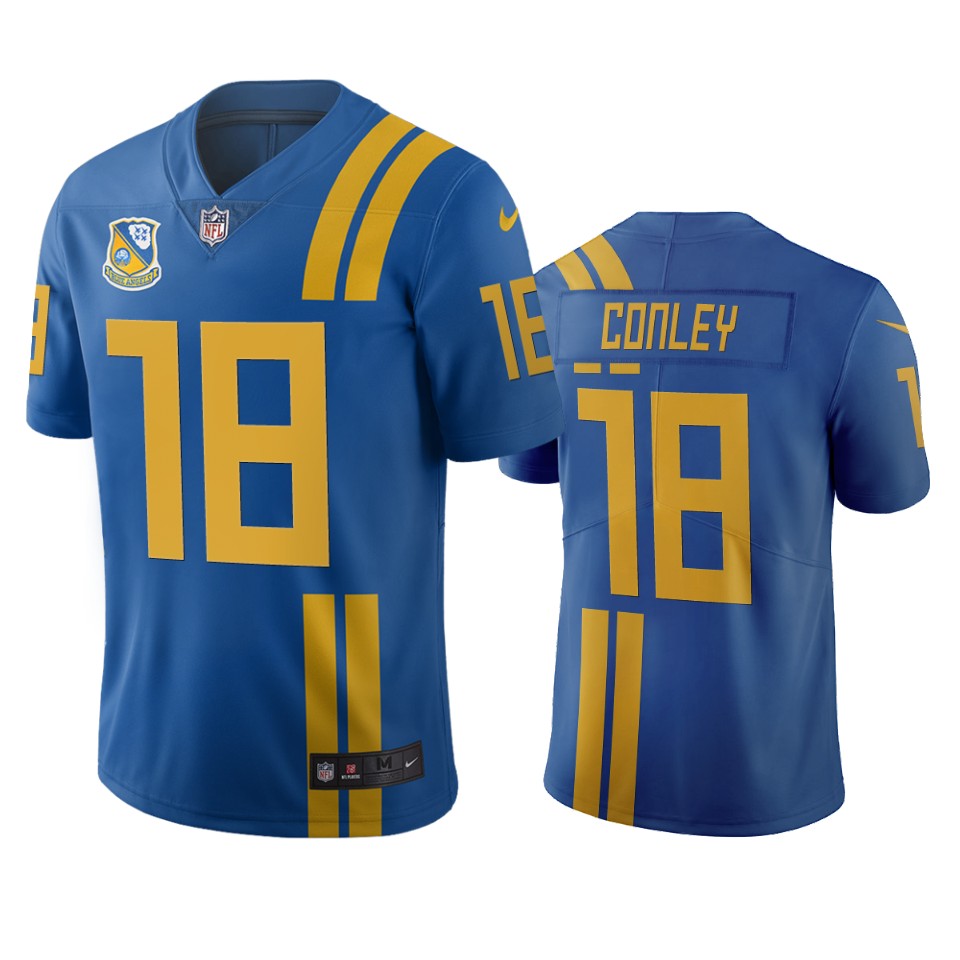 Men Nike Jacksonville Jaguars 18 Chris Conley Royal Vapor Limited City Edition NFL Jersey